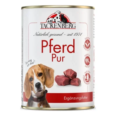 Tackenberg nourriture humide pour chien, Pur, Pferd Pur 6x400 g