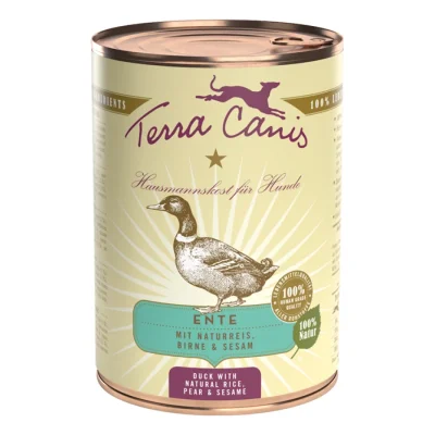 Terra Canis Classic Adult 6 x 400 g Canard au riz complet, poire & sésame 6x400 g