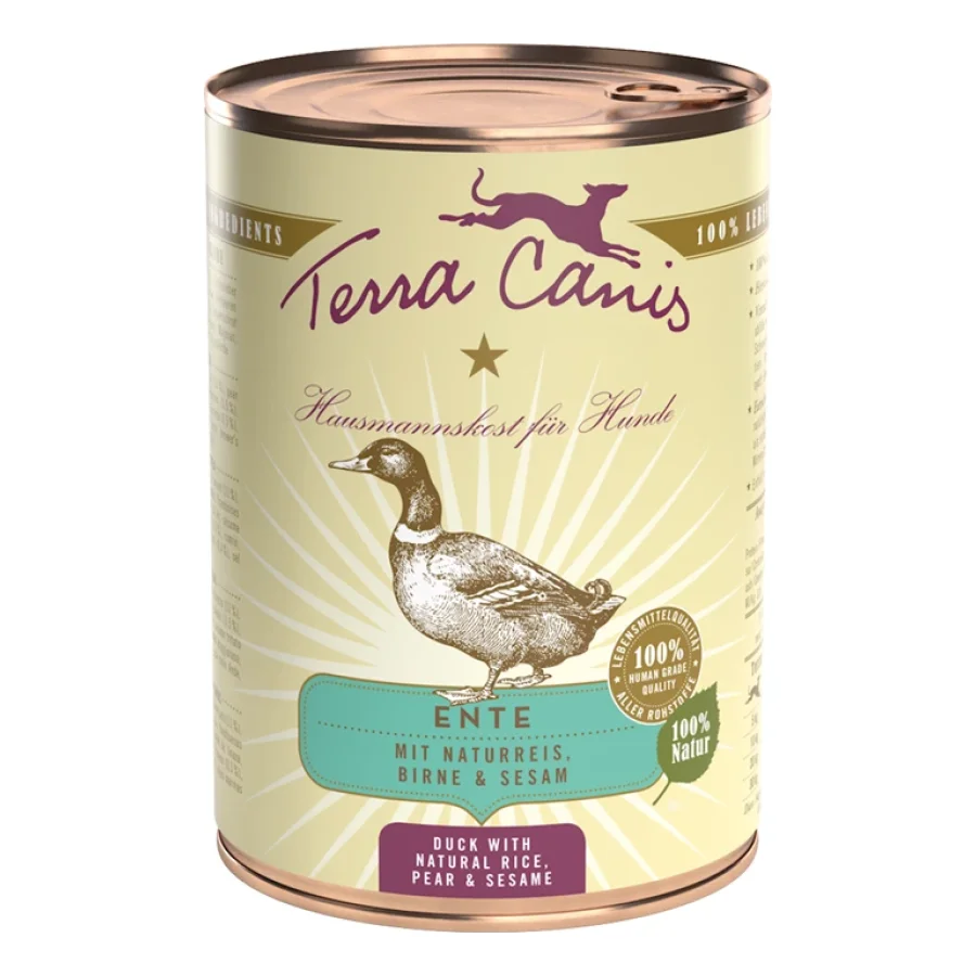 Terra Canis Classic Adult 6 x 400 g Canard au riz complet, poire & sésame 6x400 g