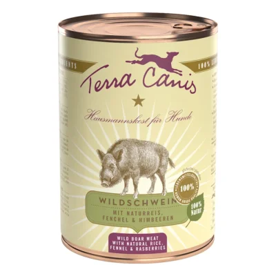 Terra Canis Classic Adult 6 x 400 g Sanglier avec riz naturel, fenouil et framboises 6x400 g