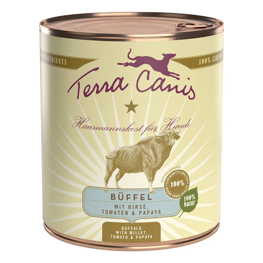 Terra Canis Classic Adult 6 x 800 g Buffle, millet, tomates et papaye