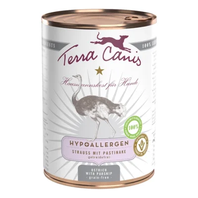 Terra Canis Hypoallergen Adult 6x400g Autruche au panais 6x400 g