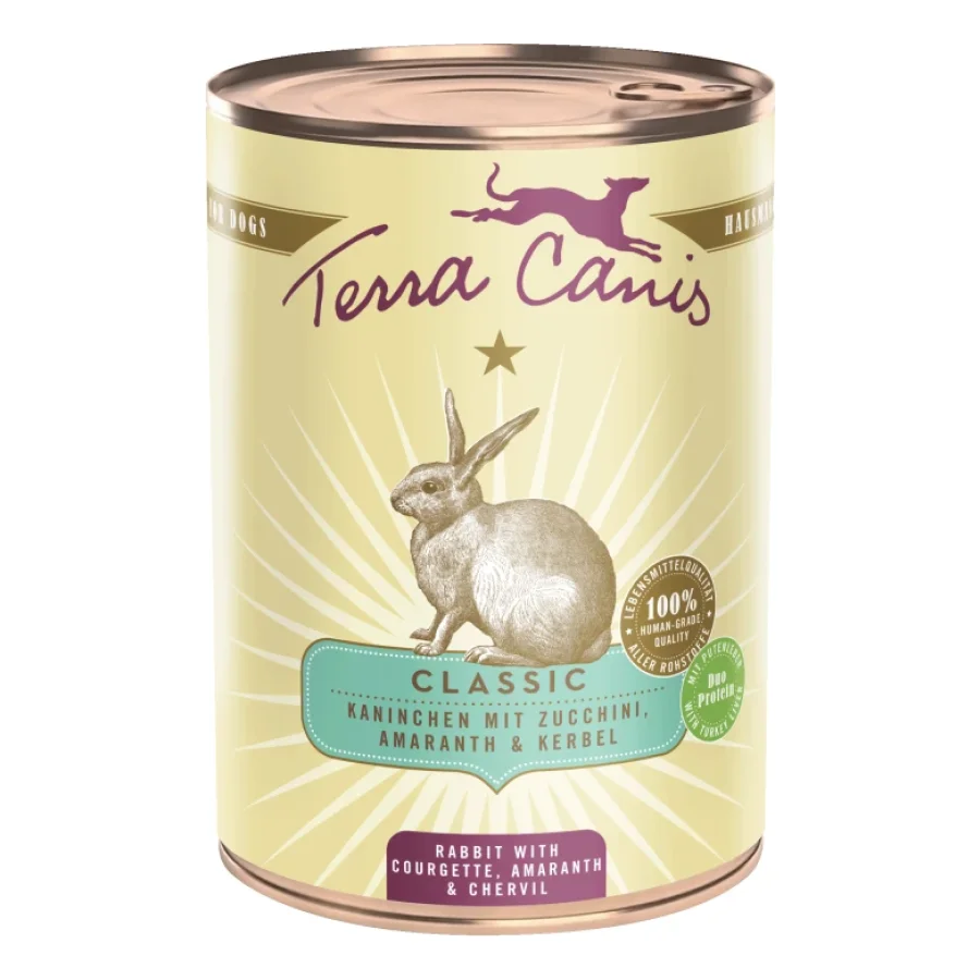 Terra Canis Nourriture humide pour chien Classic adulte Lapins 6x400 g
