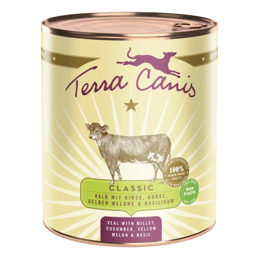 Terra Canis Nourriture humide pour chien Classic adulte Veau 6x800 g