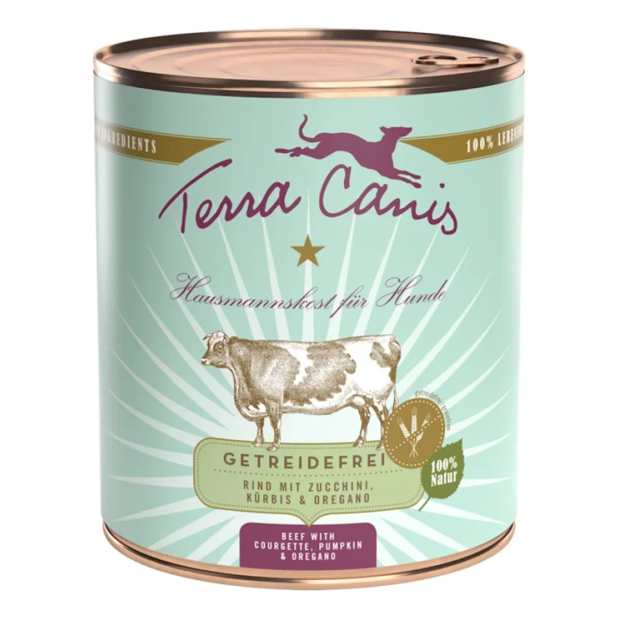 Terra Canis sans céréales Adult 6x800g Bœuf aux courgettes, à la courge et à l’origan