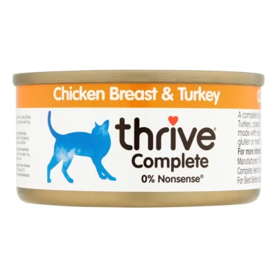 Thrive Complete pour chat 12 x 75 g Poitrine de poulet et de dinde 12x75 g