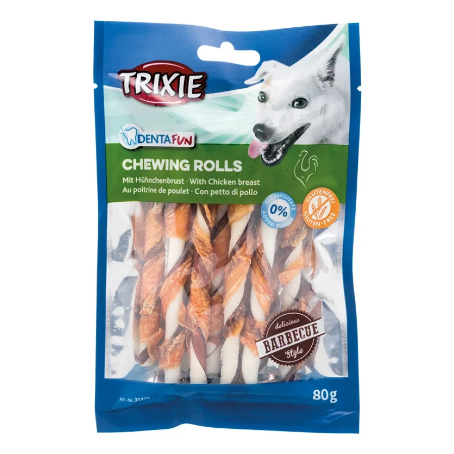 Trixie Denta Fun Barbecue Chicken Rolls 12 cm