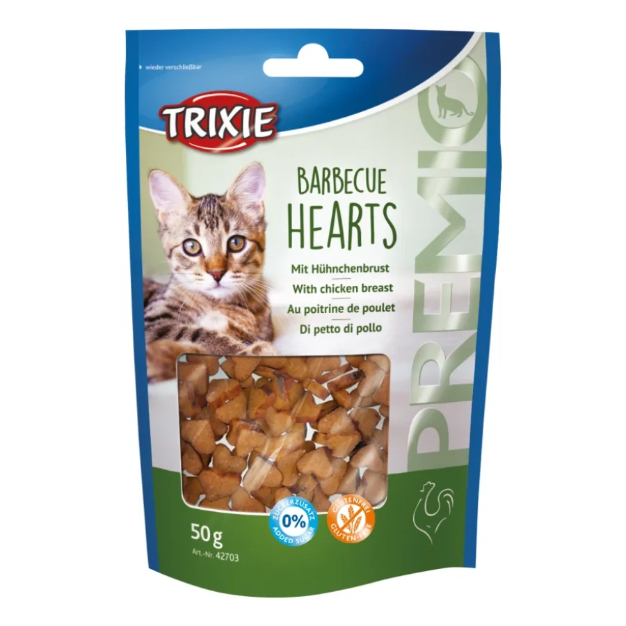 Trixie PREMIO Barbecue Hearts, 50 g