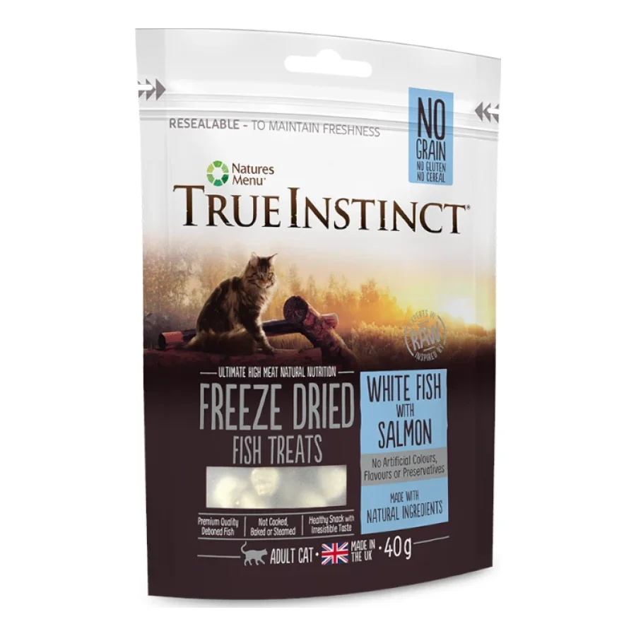 True Instinct Freeze Dried Treat 2 x 40 g Poisson blanc et saumon