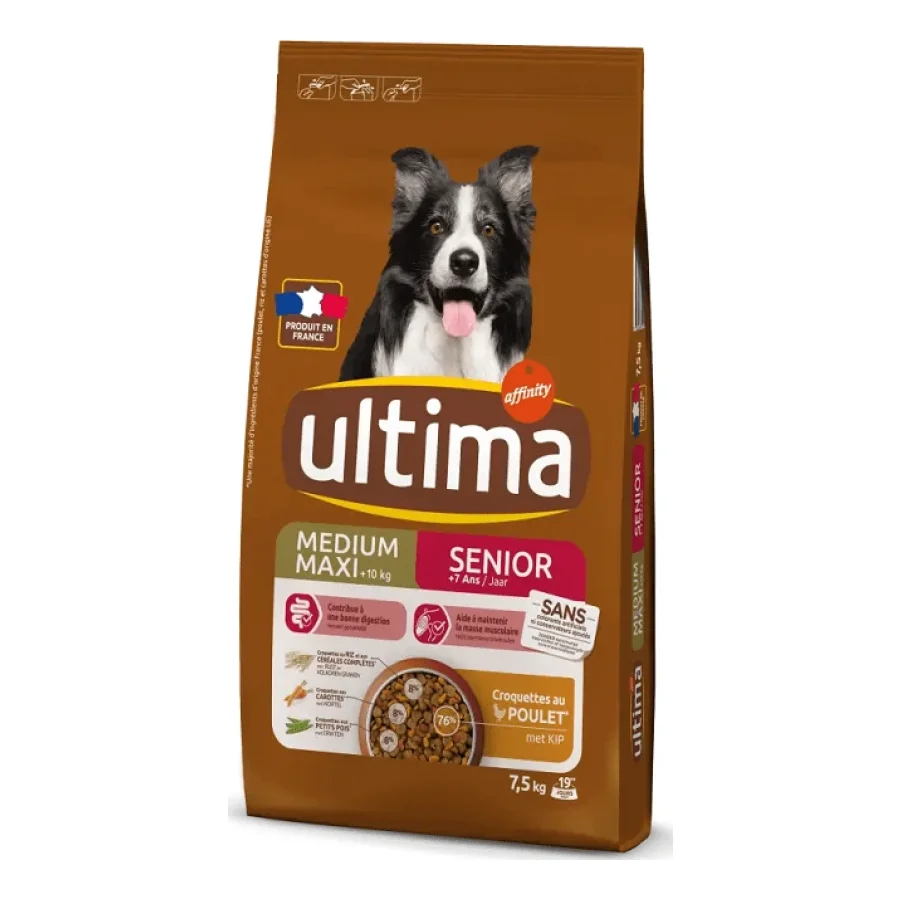 Ultima Medium-Maxi Senior avec du Poulet 7,5 kg