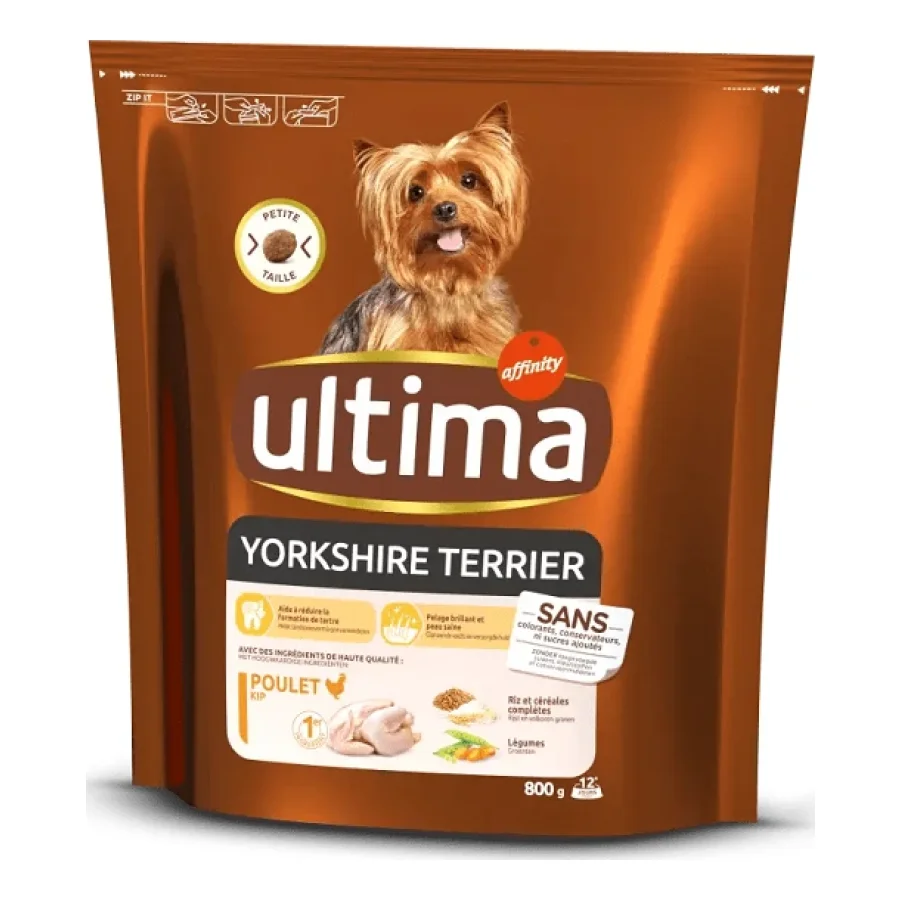 Ultima Petit Yorkshire Terrier avec du Poulet 800 g