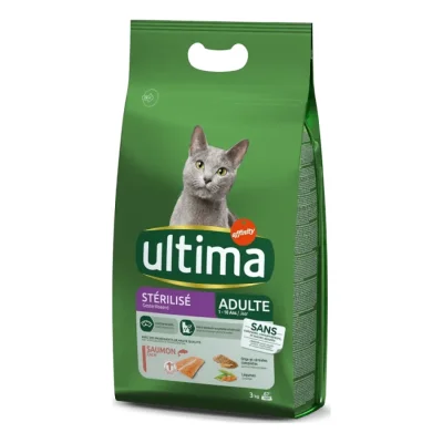 Ultima Stérilisé Adulte avec du Saumon 3 kg