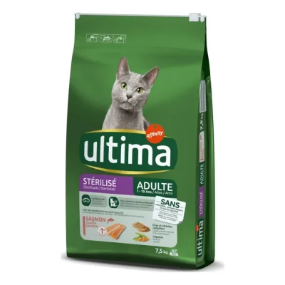 Ultima Stérilisé Adulte avec du Saumon 7,5 kg