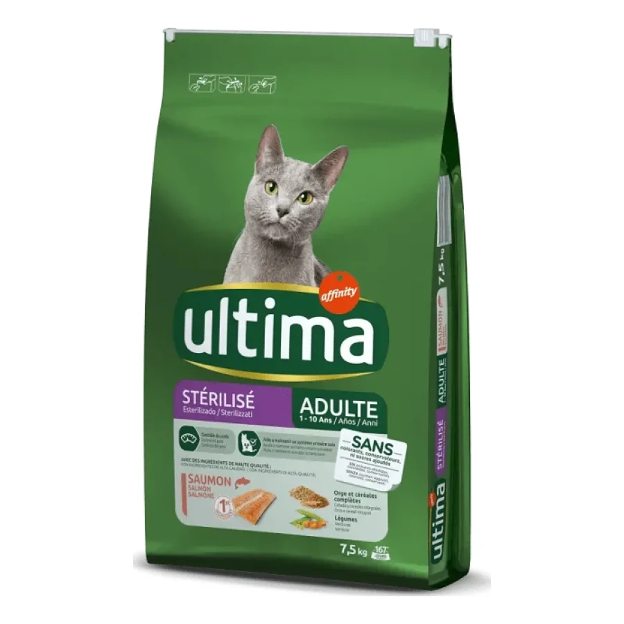 Ultima Stérilisé Adulte avec du Saumon 7,5 kg