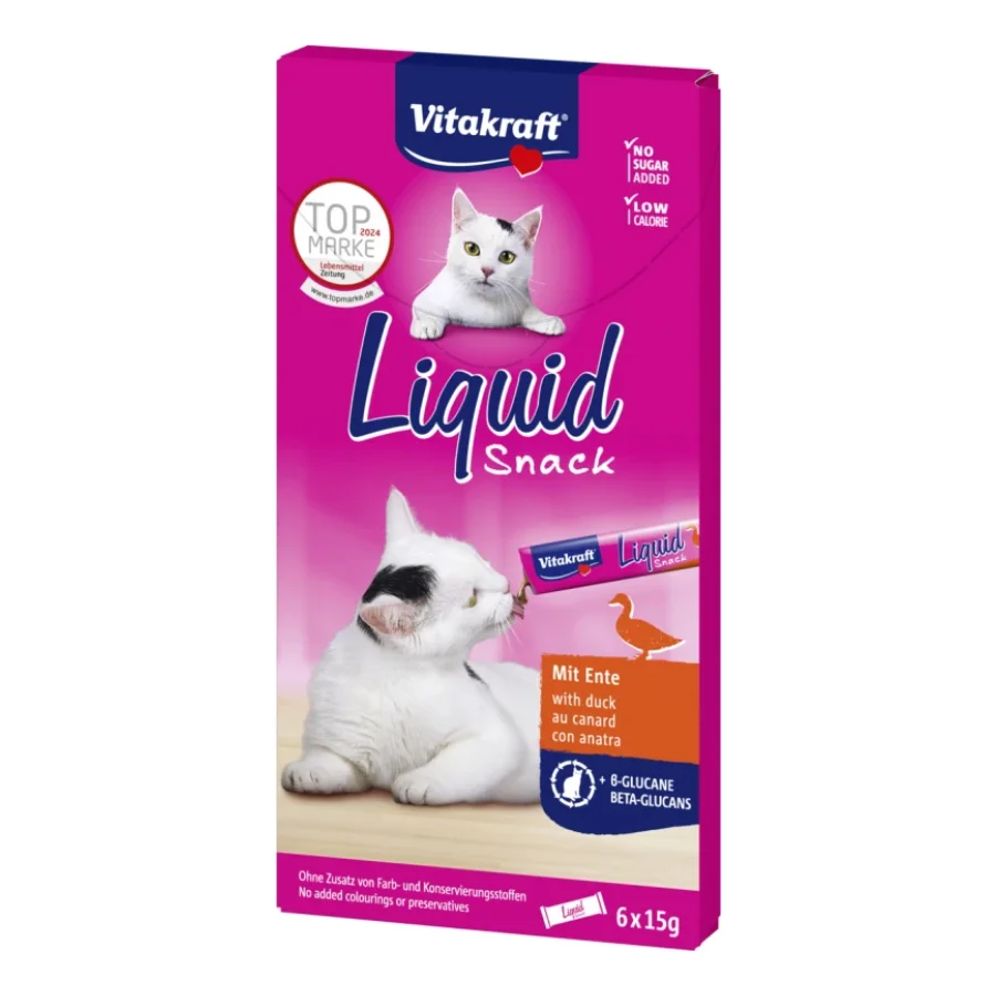Vitakraft Friandise liquide Cat 11x6 pièces Canard et ß-glucanes 66x15 g