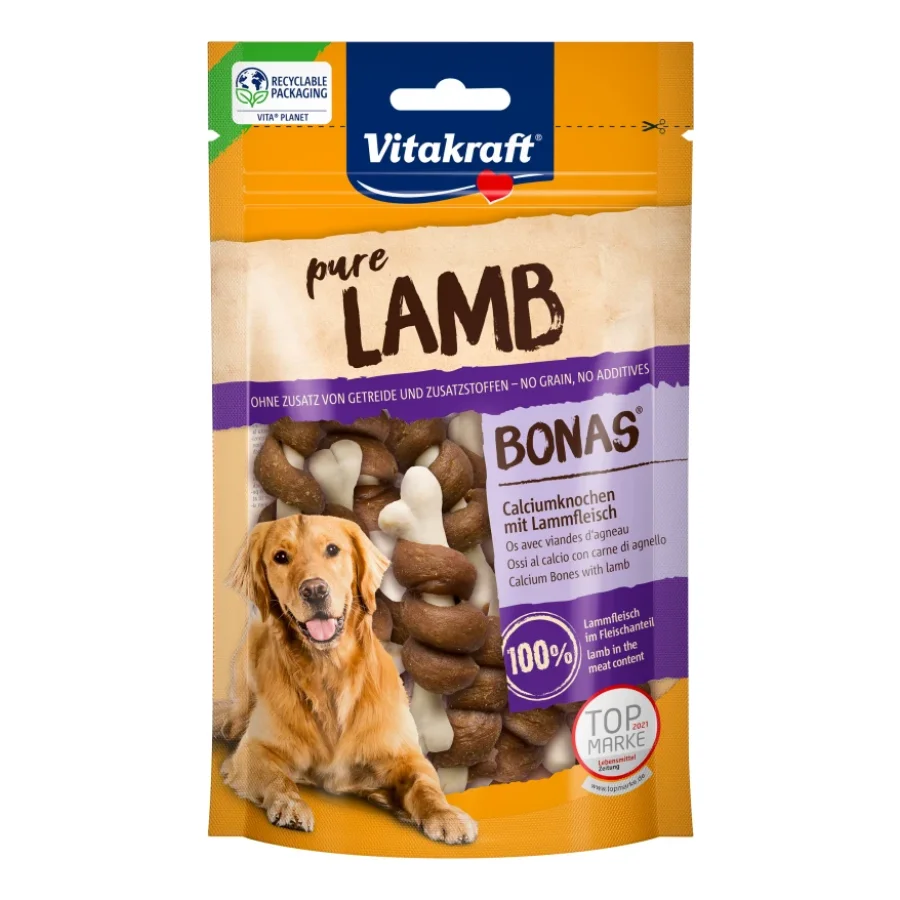 Vitakraft Os de calcium avec chair d’agneau 6 x 80 g