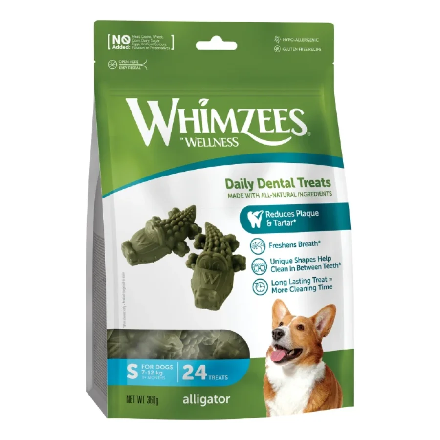 WHIMZEES Friandises dentaires Alligator Chien Adulte S