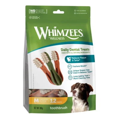 WHIMZEES Friandises dentaires Brosse à dents Chien Adulte M