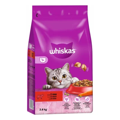 Whiskas 1+ Adulte Bœuf 3,8 kg
