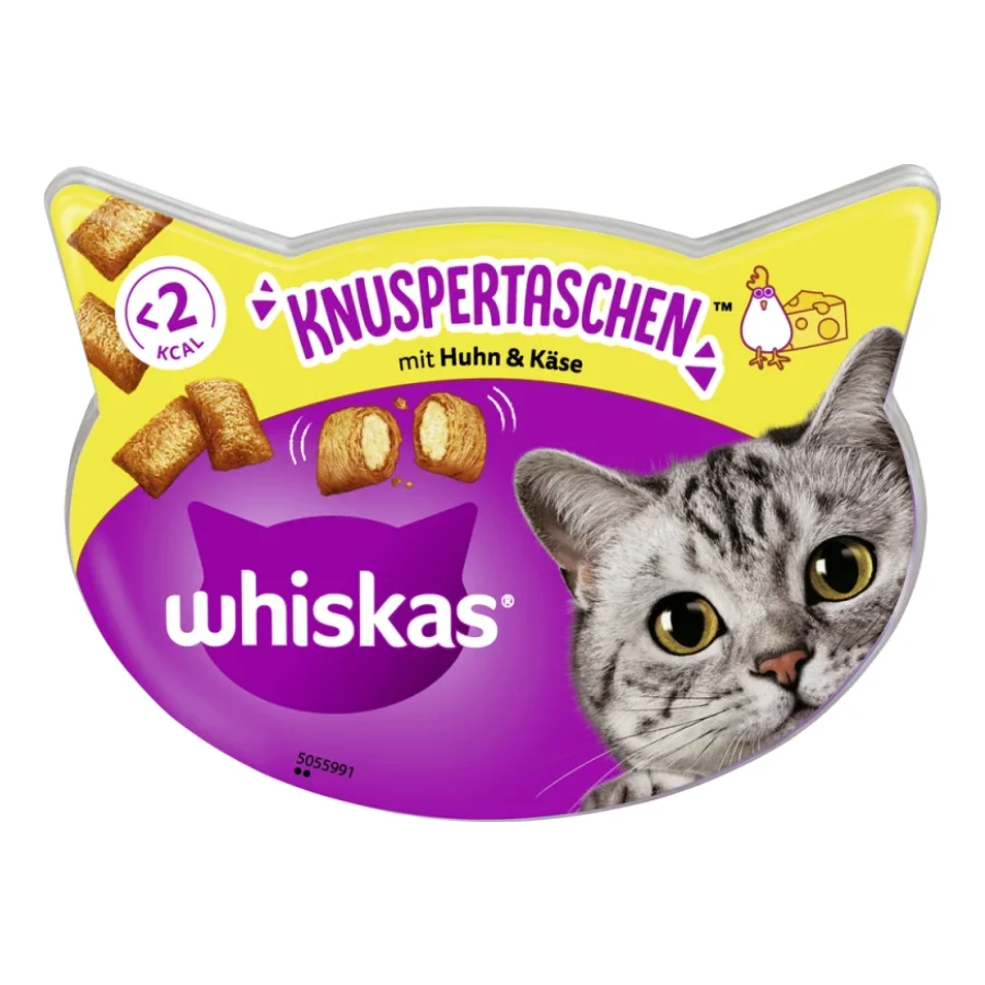 Whiskas Crispies 8x60 g Poulet et fromage