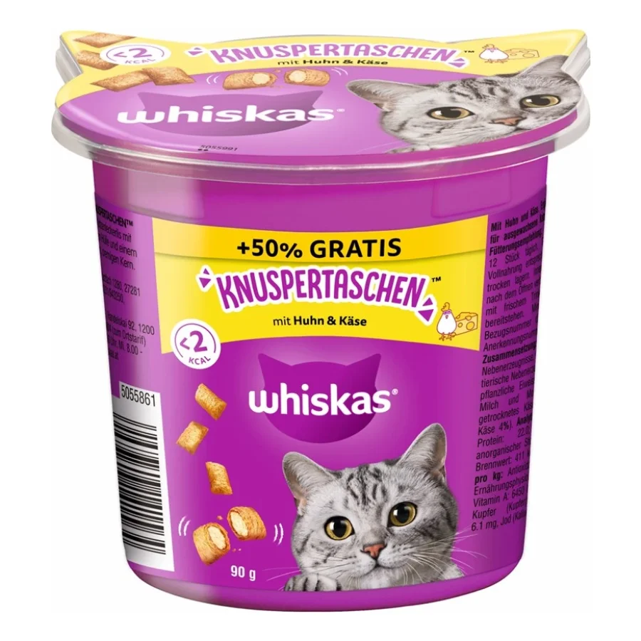 Whiskas Croquants 10x90 g (60 g + 50 % gratuit) Poulet et fromage