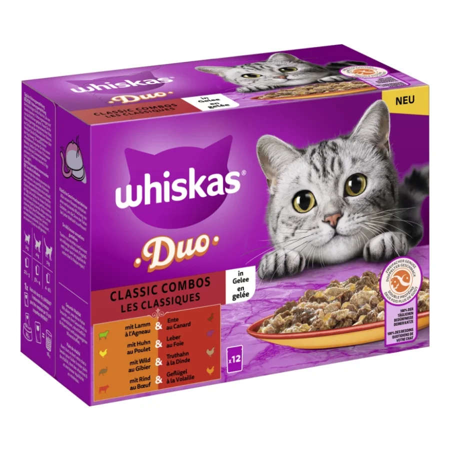 Whiskas Duo Multipack Classic Combos en gelée 12 x 85 g