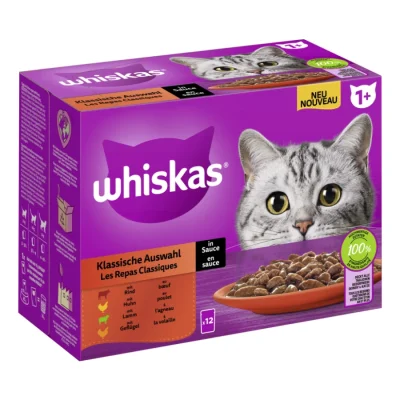 Whiskas Multipack 1+ Sélection classique en sauce 12x85 g