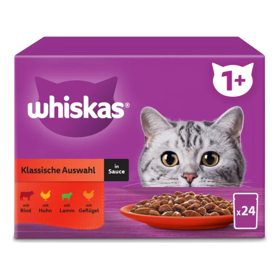 Whiskas Multipack 1+ Sélection classique en sauce 24x85 g