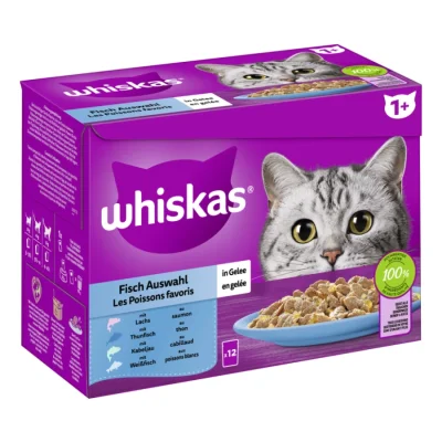 Whiskas Multipack 1+ Sélection de poisson en gelée 12 x 85 g