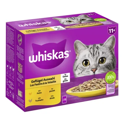 Whiskas Multipack 11+ sélection de volaille en gelée 12x85 g