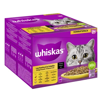 Whiskas Multipack 7+ sélection de volailles en sauce 24 x 85 g