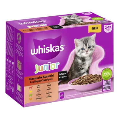 Whiskas Multipack Junior sélection classique en sauce 12x85 g