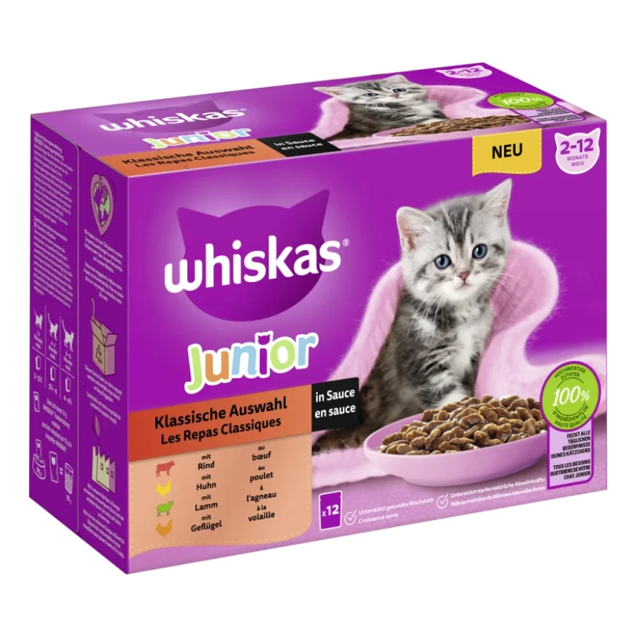Whiskas Multipack Junior sélection classique en sauce 12x85 g