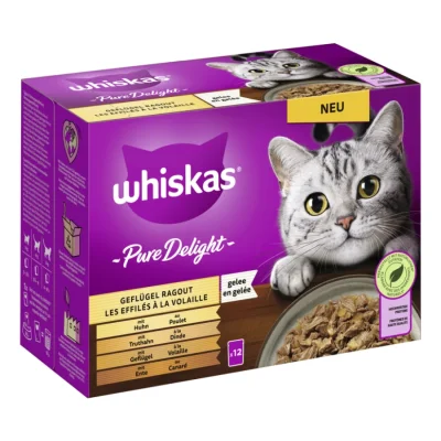 Whiskas Pure Delight Multipack Ragoût de volaille en gelée 12 x 85 g