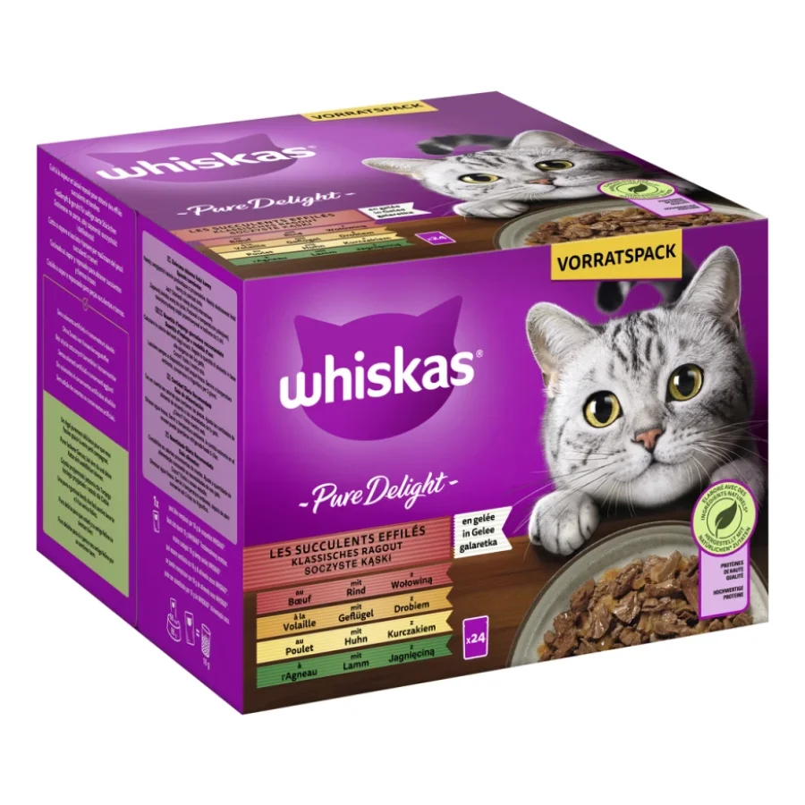 Whiskas Pure Delight Pack avantage Ragoût classique en gelée 24 x 85g