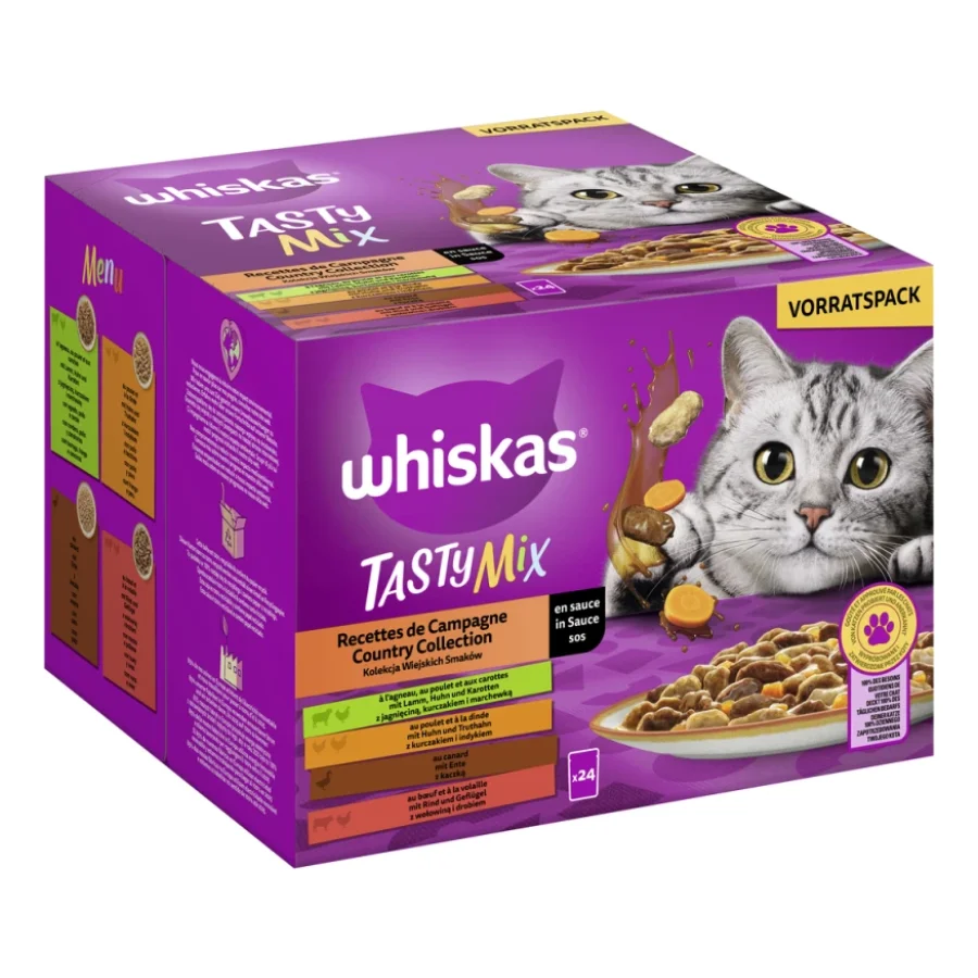 Whiskas Tasty Mix Country Collection en sauce 24 x 85 g