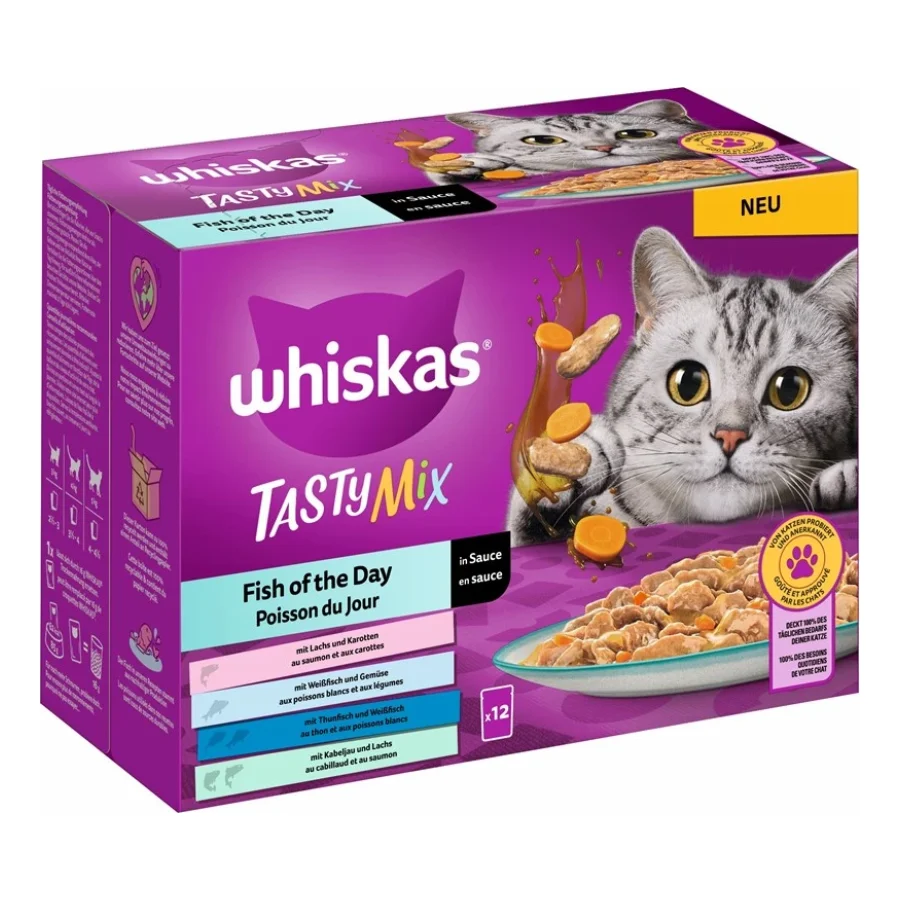 Whiskas Tasty Mix Fish of the Day en sauce 12 x 85 g