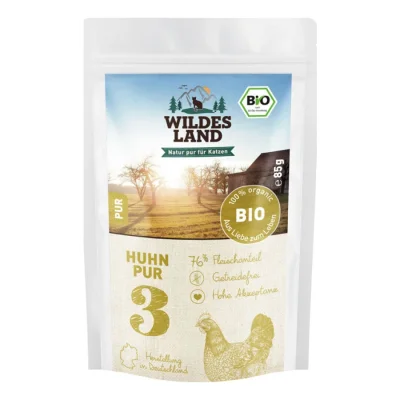 WILDES LAND Bio PUR Adult 12x85g Pur poulet