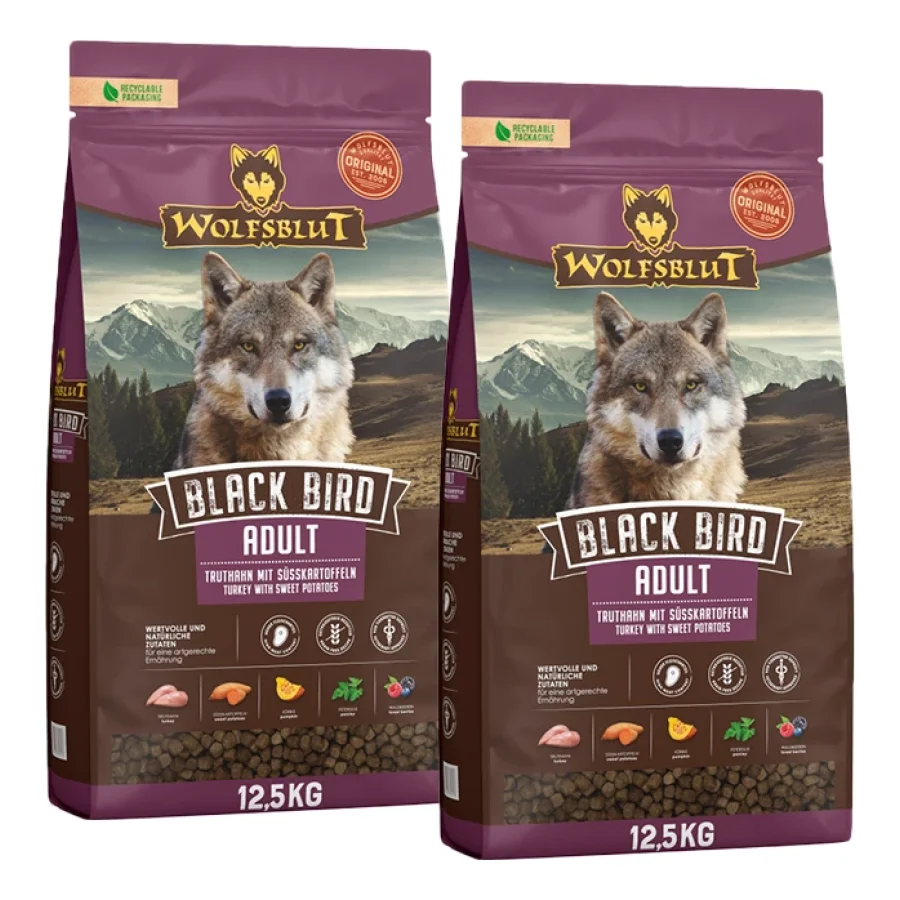 WOLFSBLUT Black Bird croquettes pour chien adulte 2x12,5 kg