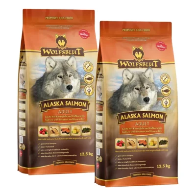 WOLFSBLUT Croquettes pour chien Alaska Saumon 2x12,5 kg