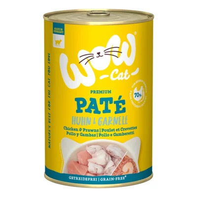 WOW Cat Adult 6 x 400 g poulet et crevettes