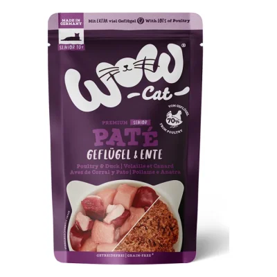 WOW Cat Senior 12 x 125 g Canard et volaille