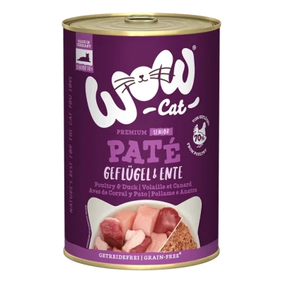WOW Cat Senior 6 x 400 g Canard et volaille