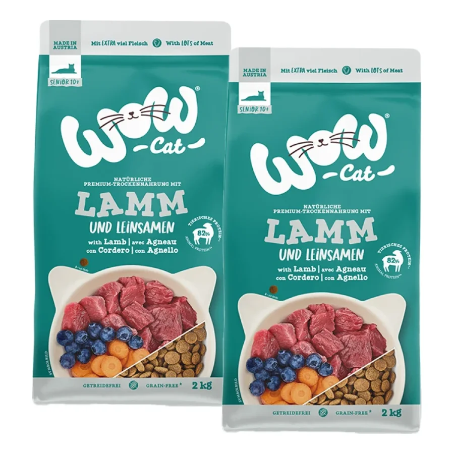 WOW Cat Senior Agneau 2x2 kg