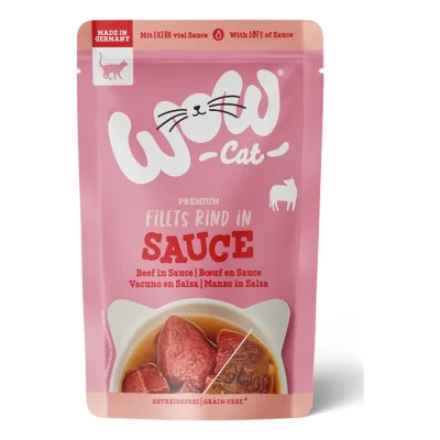WOW nourriture humide pour chat, adulte, en sauce 8x85 g Bœuf