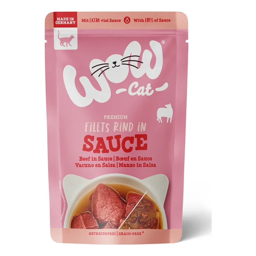 WOW nourriture humide pour chat, adulte, en sauce 8x85 g Bœuf
