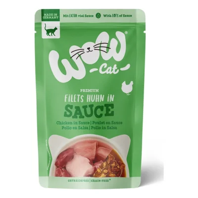 WOW nourriture humide pour chat, adulte, en sauce 8x85 g Poulet