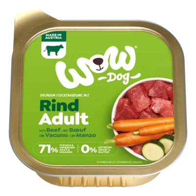 WOW nourriture humide pour chien, adulte 11x150 g Bœuf