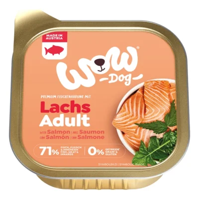 WOW nourriture humide pour chien, adulte 11x150 g Saumon