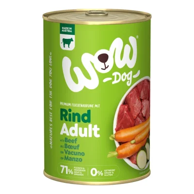 WOW nourriture humide pour chien, adulte 6x400 g Bœuf aux carottes 6x400 g